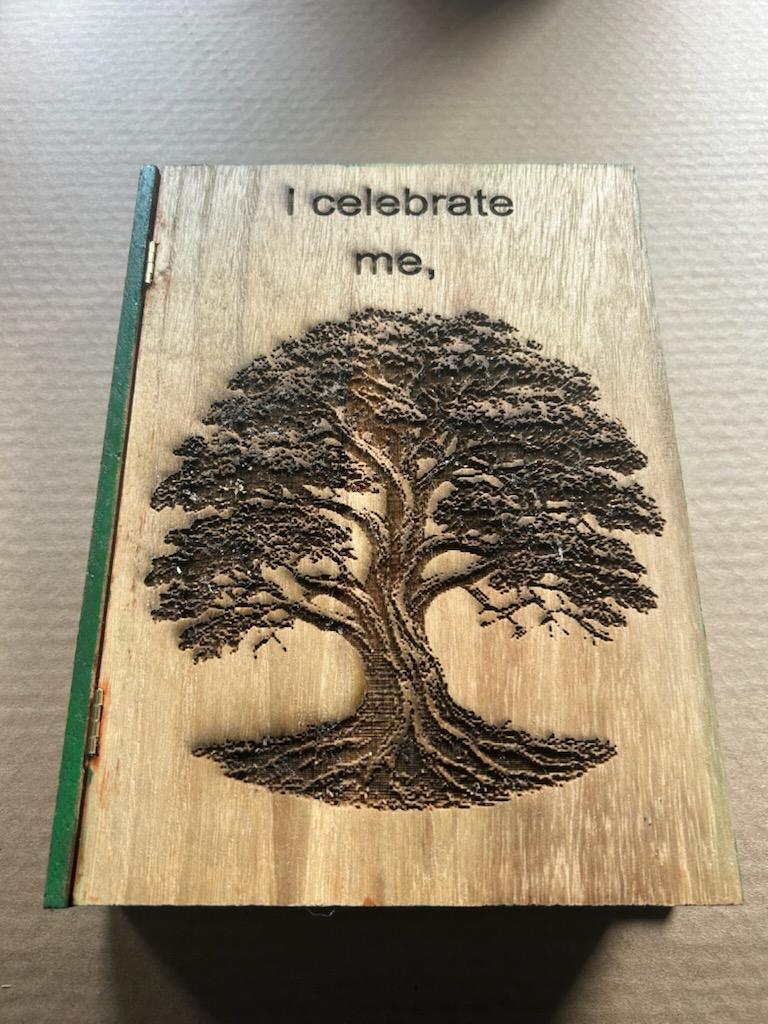 Wooden Book Body with Journal