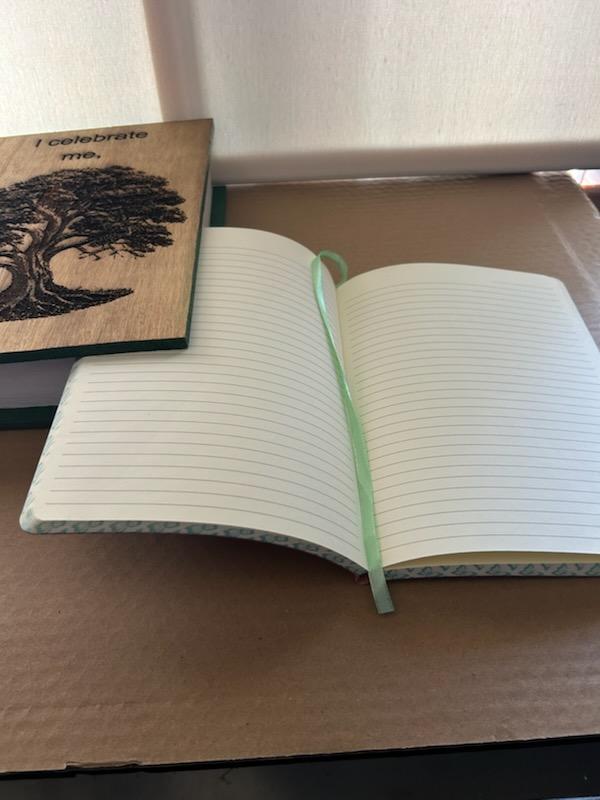 Wooden Book Body with Journal